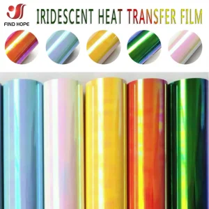 Vinilo Holográfico Termotransferible HTV para Ropa | Plancha en Caliente | Para Camisetas, Bolsos, Gorras y Manualidades | PET 30×25 cm / 50 cm