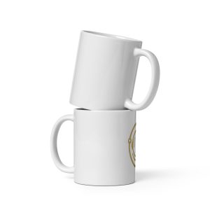 Taza blanca brillante