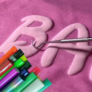 Vinilo 3D Puff para Transferencia de Calor – Logotipo Personalizado DIY (20 Colores)