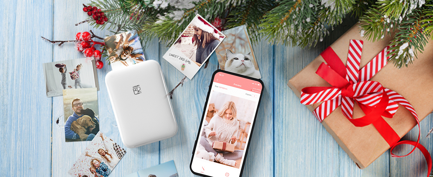 Impresora fotográfica en Color HPRT MT53, 2x3 pulgadas, bolsillo de papel con respaldo adhesivo, impresión Bluetooth, impresora fotográfica instantánea, bolsa de papel con respaldo adhesivo - Imagen 14