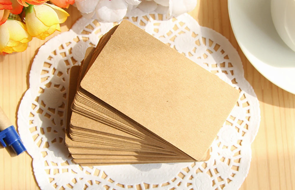 100 Uds. Tarjeta en blanco de 5,3x9cm para tarjetas de visita para mensajes y nombres de libros tarjetas en blanco para tarjetas de visita tarjetas de mensajes 300gsm - Imagen 11