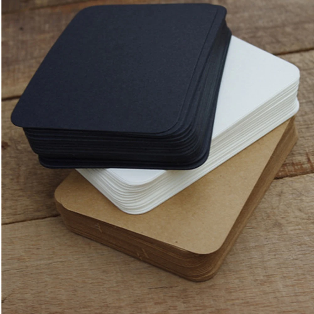 100 Uds. Tarjeta en blanco de 5,3x9cm para tarjetas de visita para mensajes y nombres de libros tarjetas en blanco para tarjetas de visita tarjetas de mensajes 300gsm - Imagen 4
