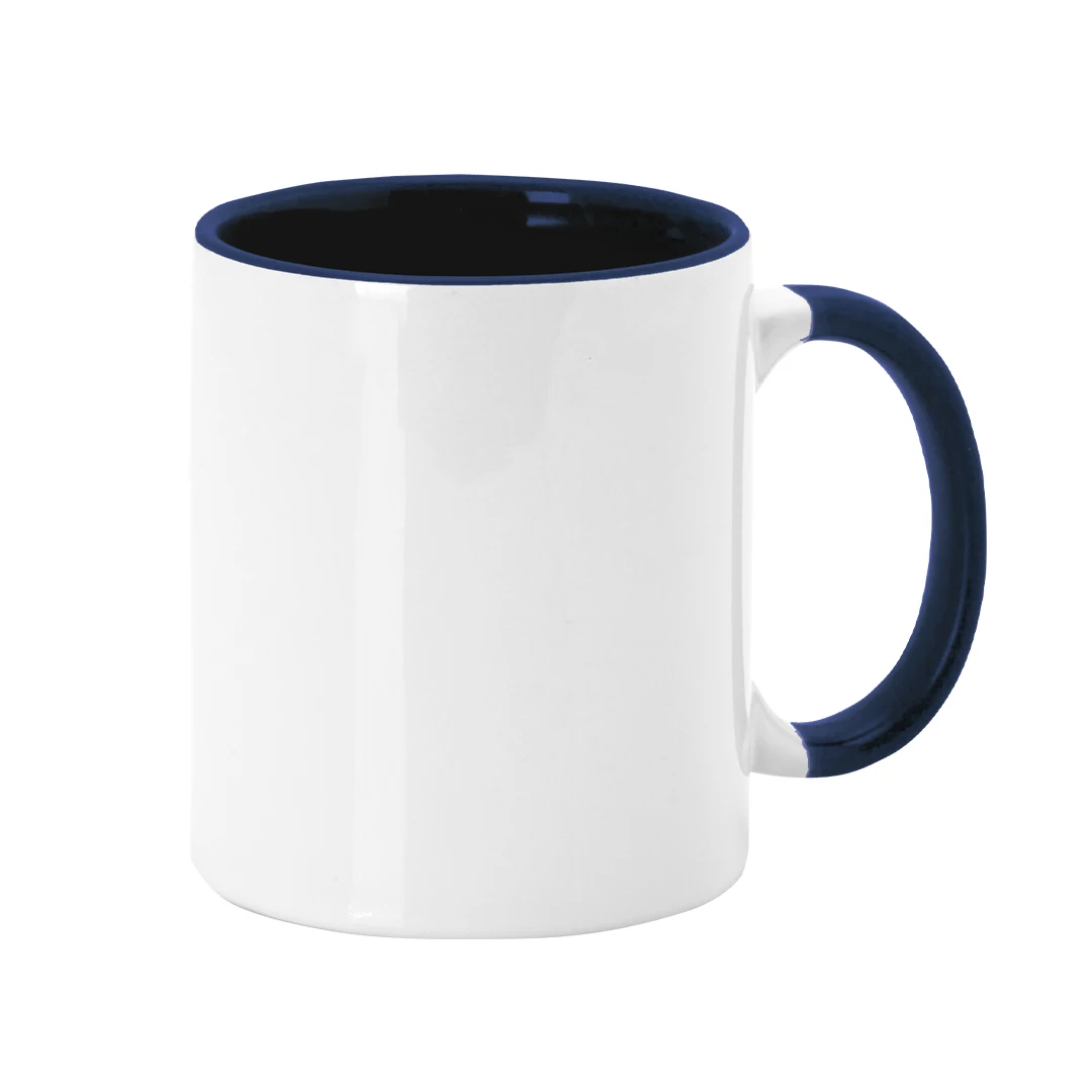 Izmi laser. Lot 25 units sublimation cups - 350ml. White with colored handle and interior. Specially designed for sublime results, presented in individual box. Ceramic mug ideal for sublimating, personalizing, design. (mixed) - Imagen 6