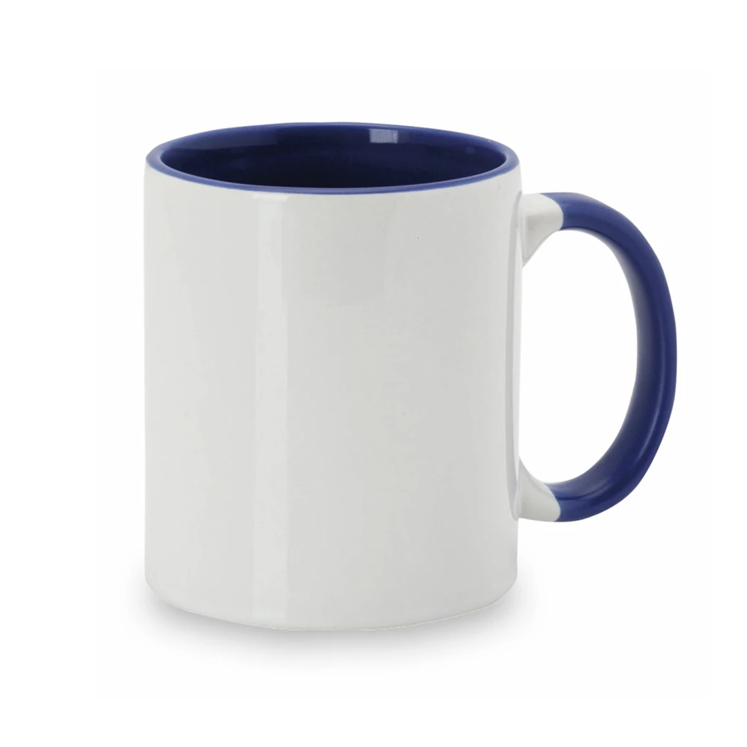 Izmi laser. Lot 25 units sublimation cups - 350ml. White with colored handle and interior. Specially designed for sublime results, presented in individual box. Ceramic mug ideal for sublimating, personalizing, design. (mixed) - Imagen 8