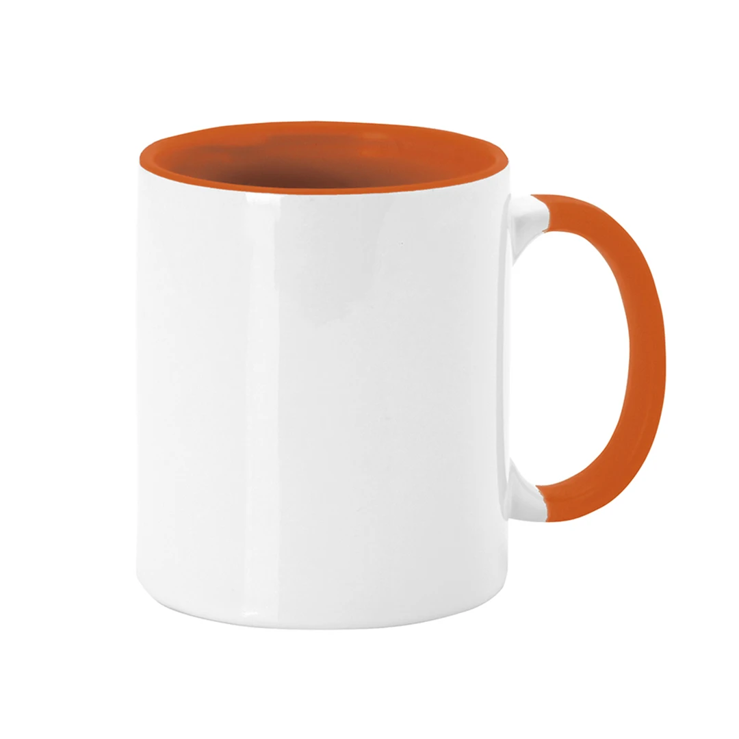 Izmi laser. Lot 25 units sublimation cups - 350ml. White with colored handle and interior. Specially designed for sublime results, presented in individual box. Ceramic mug ideal for sublimating, personalizing, design. (mixed) - Imagen 7