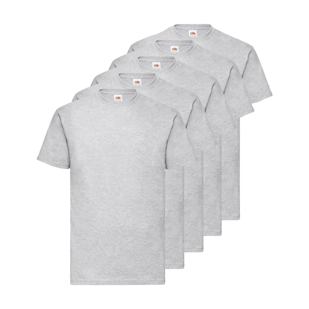 Fruit Of The Loom Pack 5 Camisetas FRUIT OF THE LOOM ORIGINAL, Algodón Peinado, Tacto Suave, Cuello Redondo - Imagen 2