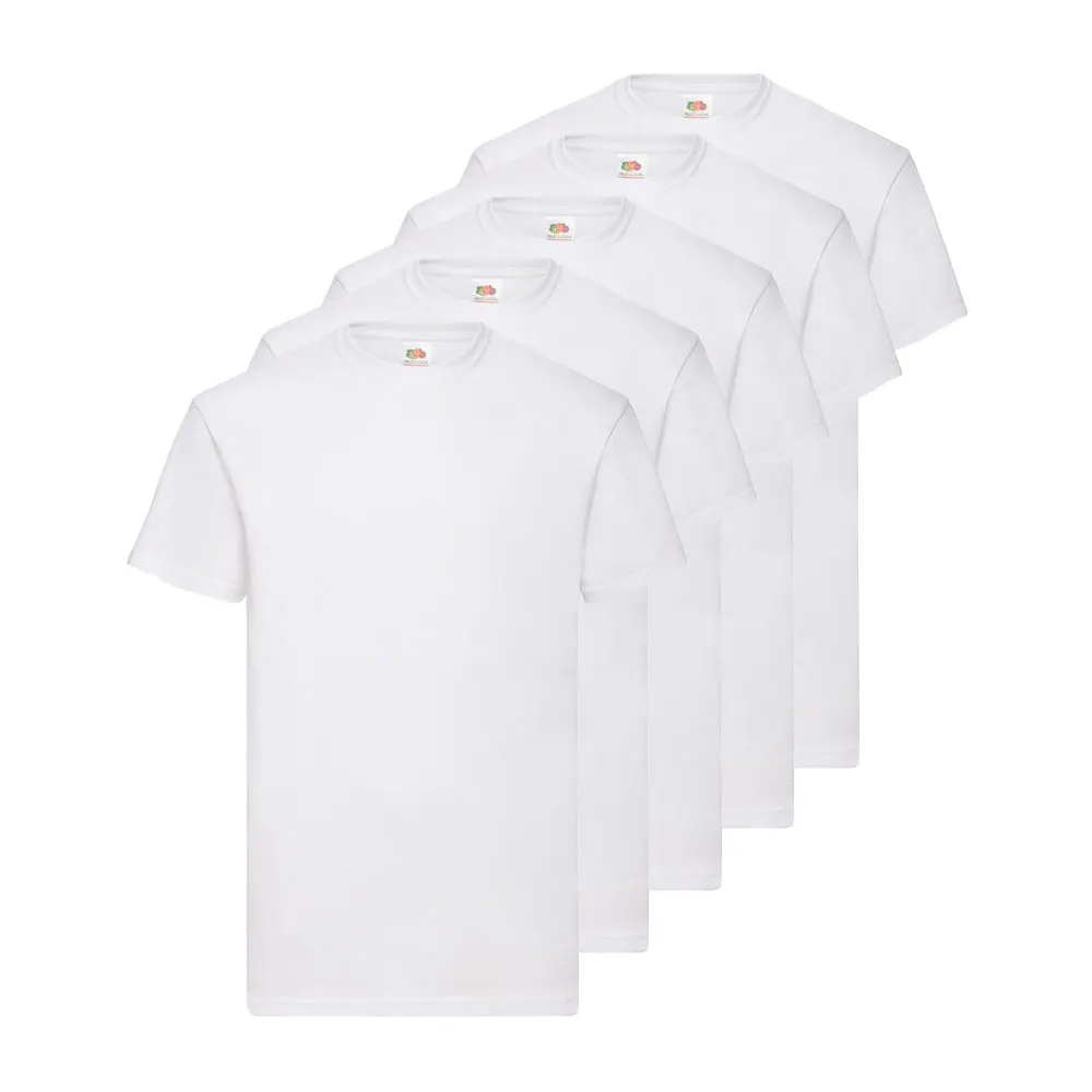 Fruit Of The Loom Pack 5 Camisetas FRUIT OF THE LOOM ORIGINAL, Algodón Peinado, Tacto Suave, Cuello Redondo - Imagen 6