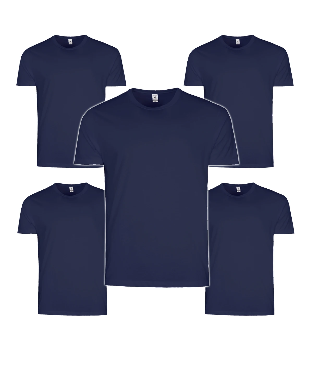 Pack de 5 Camisetas de Algodón TEXKING Modelo DACCA para Hombre, Manga Corta, Color Blanco y Negro - Imagen 4