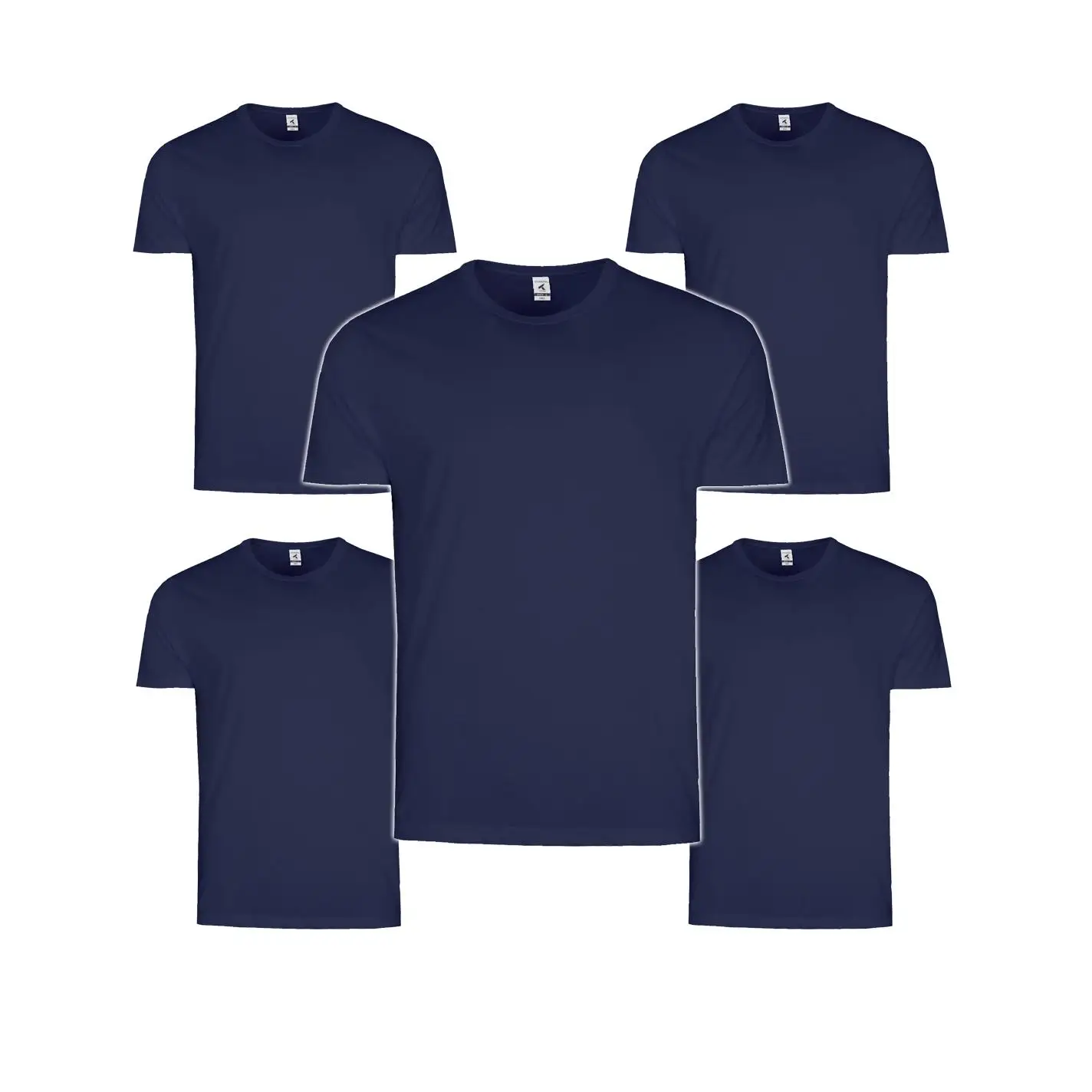 Pack de 5 Camisetas de Algodón TEXKING Modelo DACCA para Hombre, Manga Corta, Color Blanco y Negro - Imagen 9