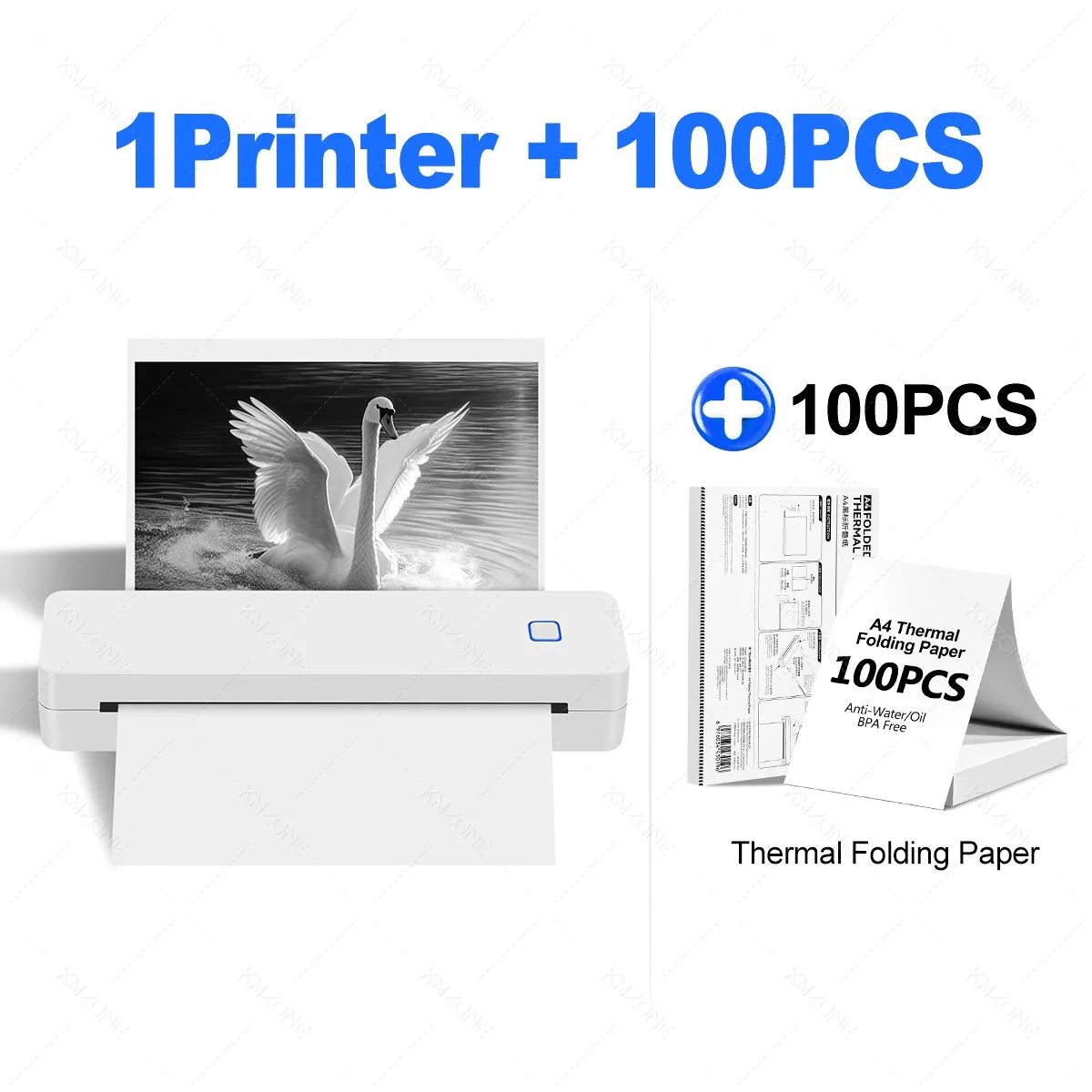 Impresora térmica Bluetooth A4 compatible con tamaños 2 “/3”/4"/A4 Dispositivo de impresión inalámbrico portátil Ideal para viajes Papel térmico A4 - Imagen 9