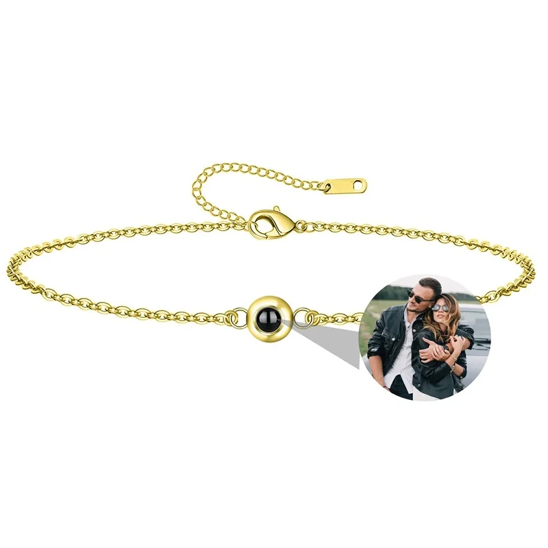 Pulsera con Foto Personalizada, Pulseras con Proyección de Imagen en 100 Idiomas, Te Amo, Pulsera de Acero Inoxidable - Imagen 12