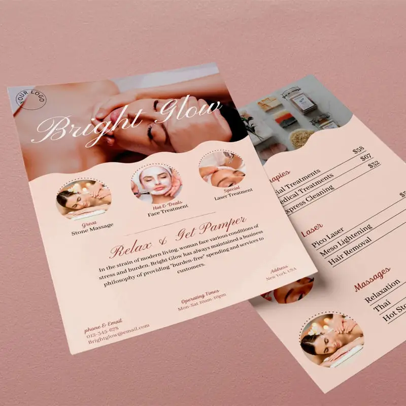 100/200 Uds. Brochura de color personalizada tamaño A5 A6 157g papel para promoción empresarial impresión de doble cara folletos publicitarios - Imagen 7