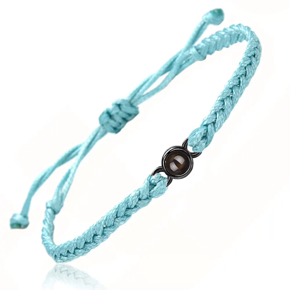Pulsera de fotos personalizada con proyección de fotos, pulsera de proyección de fotos personalizada tejida a mano, pulsera de memoria, foto al por mayor - Imagen 14