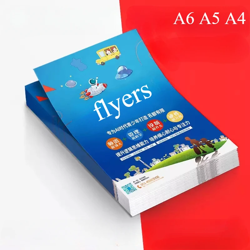 Flyers personalizados Tamaños A6 A5 Impresión gratuita Publicidad comercial Folleto Folleto Promoción impresa personalizada Flyer - Imagen 9