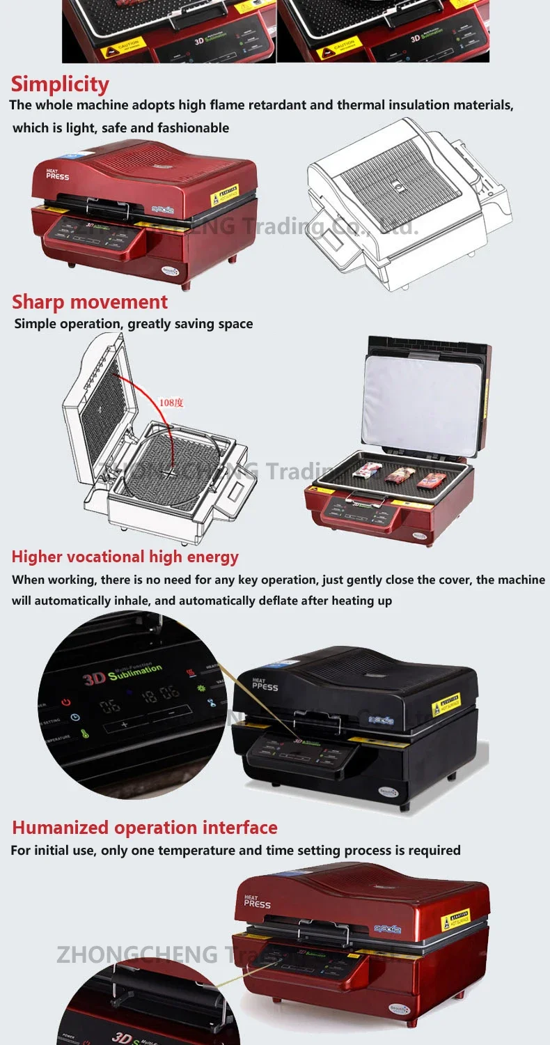 Gran oferta, máquina de prensado en caliente 3D, máquina de transferencia de calor al vacío, funda móvil, taza, máquina de estampado en caliente al vacío, equipo de sublimación térmica - Imagen 11