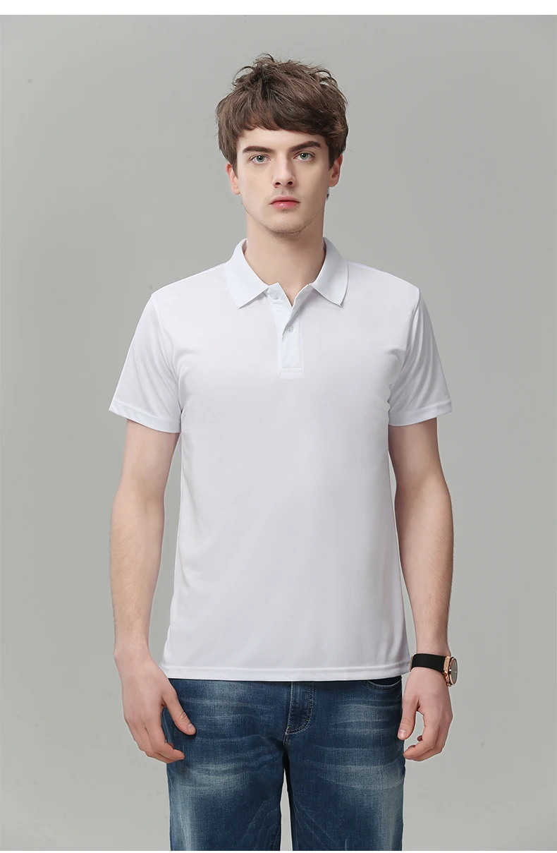 Polo deportivo de secado rápido con logo impreso personalizado, camiseta publicitaria barata con solapa, patrón bordado para correr en maratón, bricolaje - Imagen 17