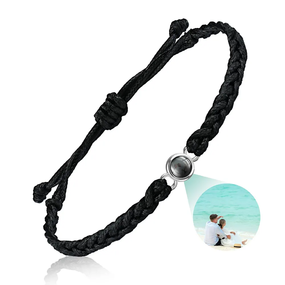 Pulsera de fotos personalizada con proyección de fotos, pulsera de proyección de fotos personalizada tejida a mano, pulsera de memoria, foto al por mayor - Imagen 21