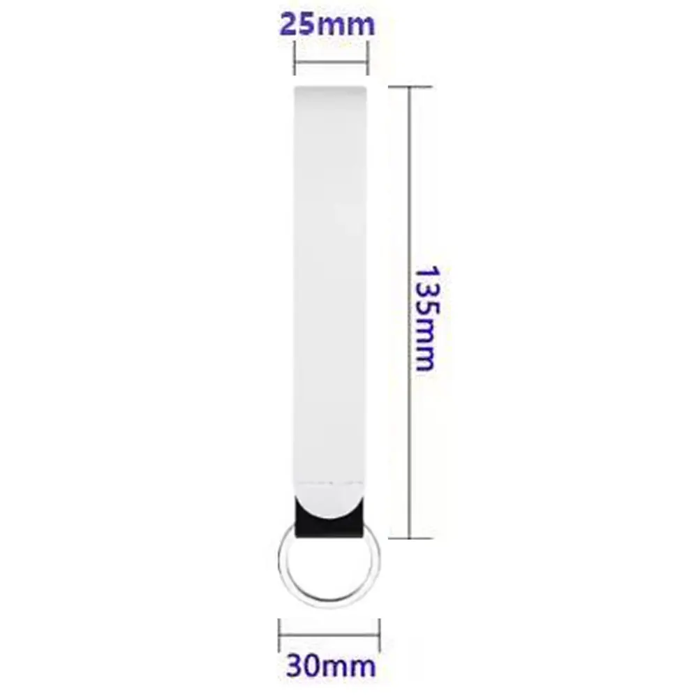 10Pcs Sublimation Blank Wristband Keychain Neoprene Wristlet Strap Lanyard Heat Press Transfer White Wrist Diy Key Ring - Imagen 2
