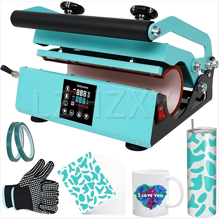 Impresora de Transferencia Térmica para Tazas de 11-30 oz | Impresión de Diseño Personalizado para Tazas Aisladas de Lados Rectos y Tazas de Café | Calentador Eléctrico 220V/110V - Imagen 8
