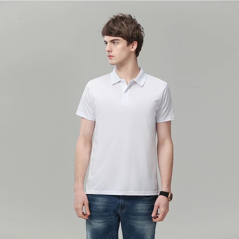 Polo deportivo de secado rápido con logo impreso personalizado, camiseta publicitaria barata con solapa, patrón bordado para correr en maratón, bricolaje - Imagen 3