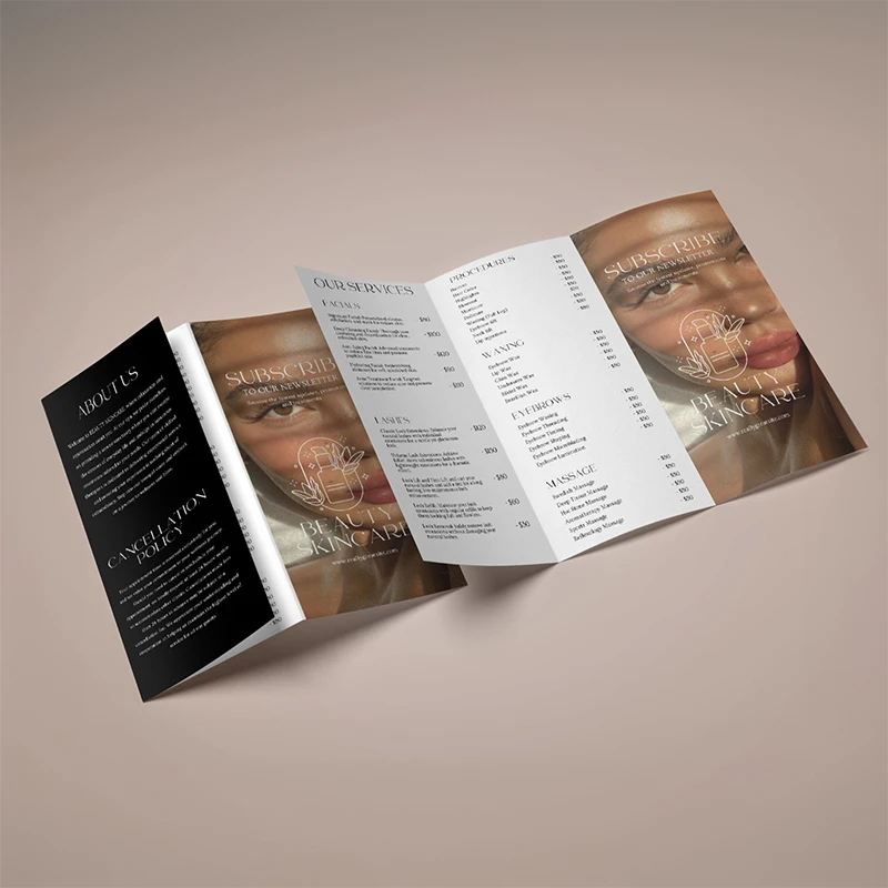 Póster de impresión de doble cara, folleto A4 personalizado, lista de precios de productos básicos, introducción, publicidad, 157 g, entrega gratuita - Imagen 12