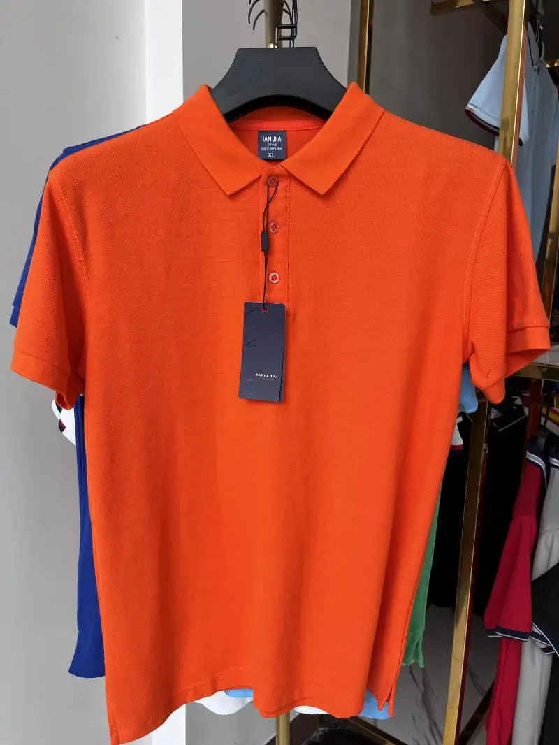 Polo de algodón 100% de 230g para hombre y mujer, Top transpirable de manga corta con estampado de logotipo personalizado, bordado, nombre del grupo de la empresa, verano - Imagen 25