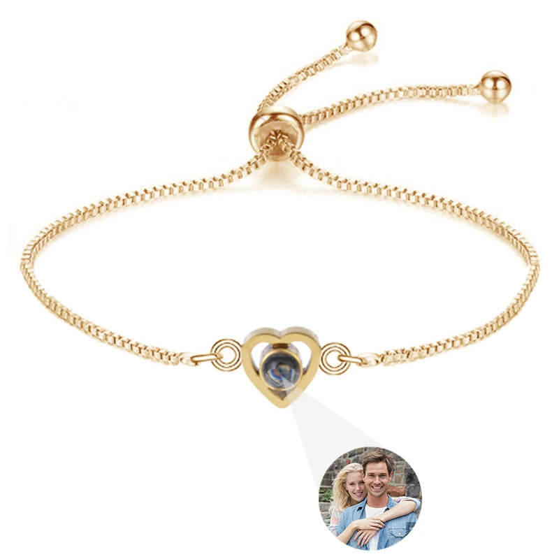 Pulsera con Foto Personalizada, Pulseras con Proyección de Imagen en 100 Idiomas, Te Amo, Pulsera de Acero Inoxidable - Imagen 18
