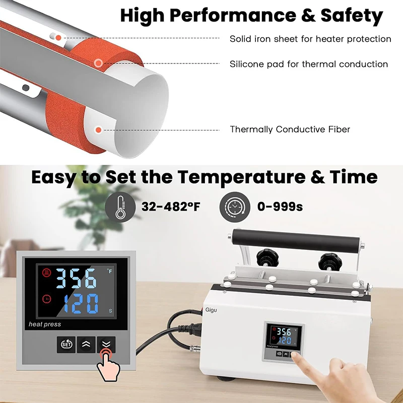 Máquina de prensado en caliente para vasos/máquina de prensado en caliente para tazas, patrón de taza de 11-30oz, taza de escritorio DIY/máquina de transferencia de calor para tazas de acero inoxidable - Imagen 2