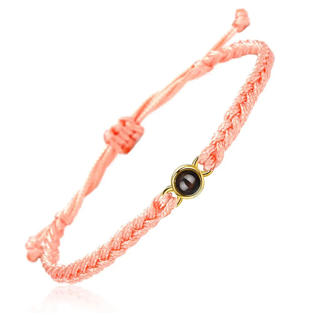 Pulsera de fotos personalizada con proyección de fotos, pulsera de proyección de fotos personalizada tejida a mano, pulsera de memoria, foto al por mayor - Imagen 7