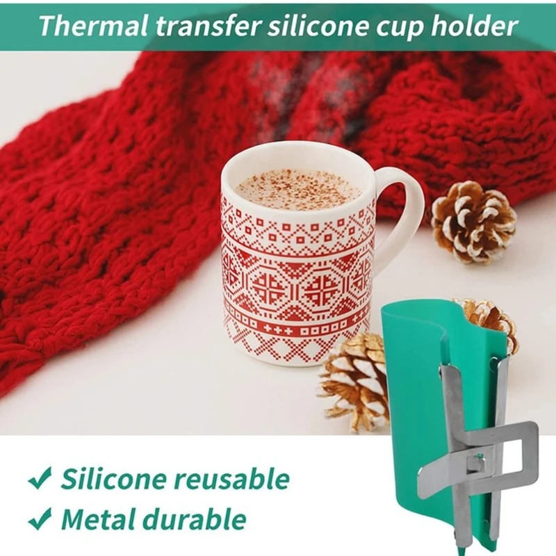 11OZ 12OZ 15OZ Sublimation Silicone Mug Wrap Temperature Resistance Silicone Mug Cup Clamp for Mugs Printing - Imagen 5