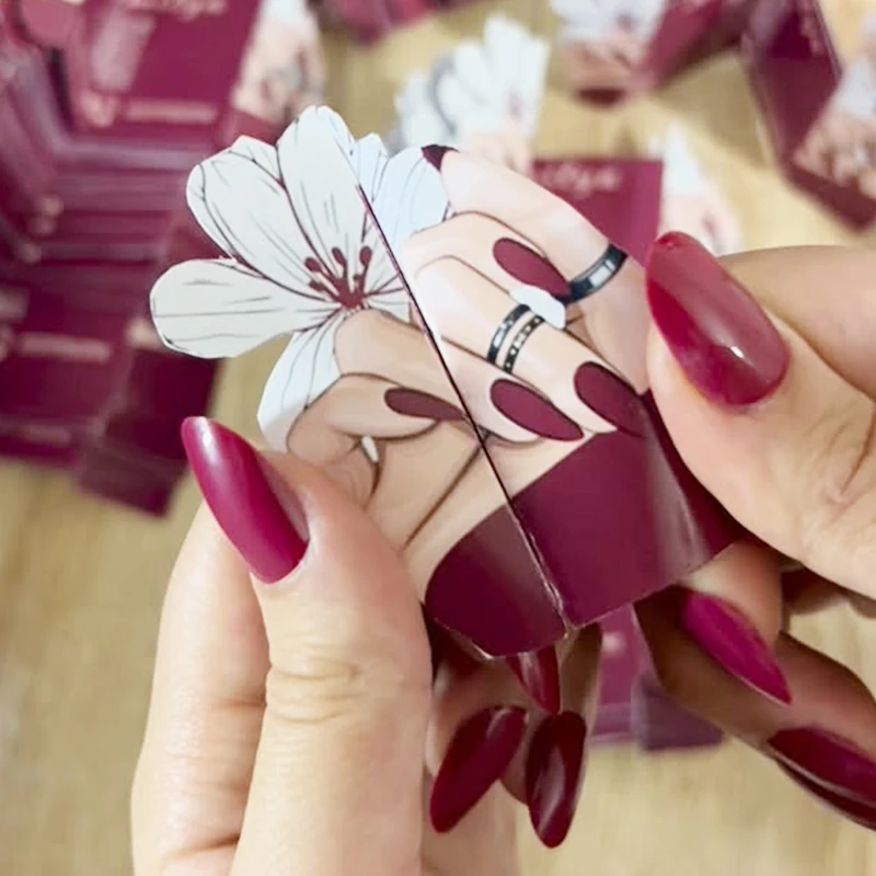 Tarjetas de presentación personalizadas con forma de mariposa, folletos creativos, diseño gratuito, impresión de folletos plegables con efecto espejo, estrategia publicitaria para pequeñas empresas - Imagen 16