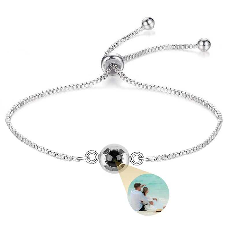 Pulsera con Foto Personalizada, Pulseras con Proyección de Imagen en 100 Idiomas, Te Amo, Pulsera de Acero Inoxidable - Imagen 44