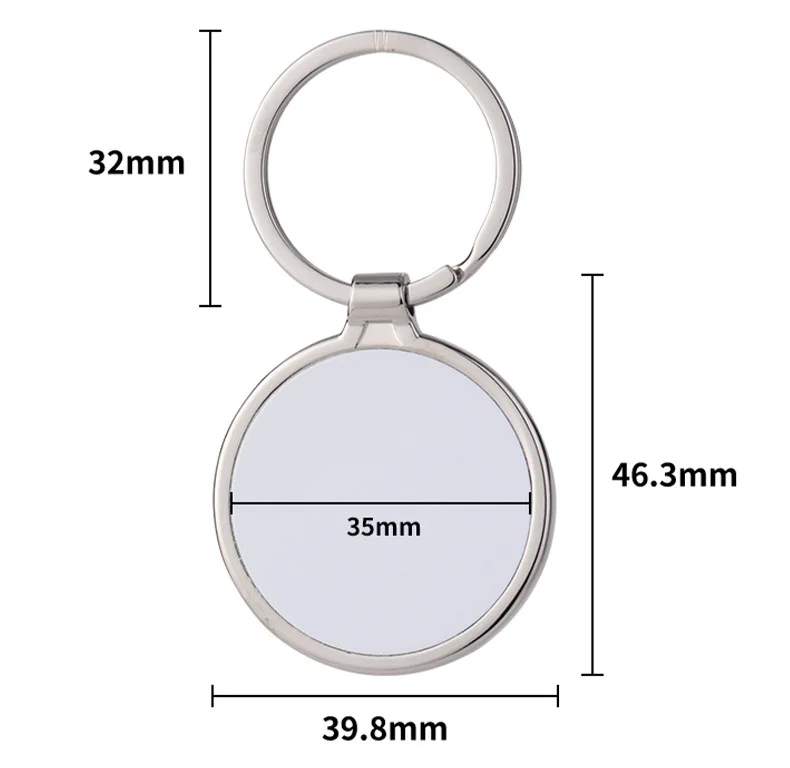 10Pcs Round Sublimation Blank Keychains for Christmas Valentine Graduation Day Present Keys Tags Key Chain Car Cute Keychain - Imagen 6