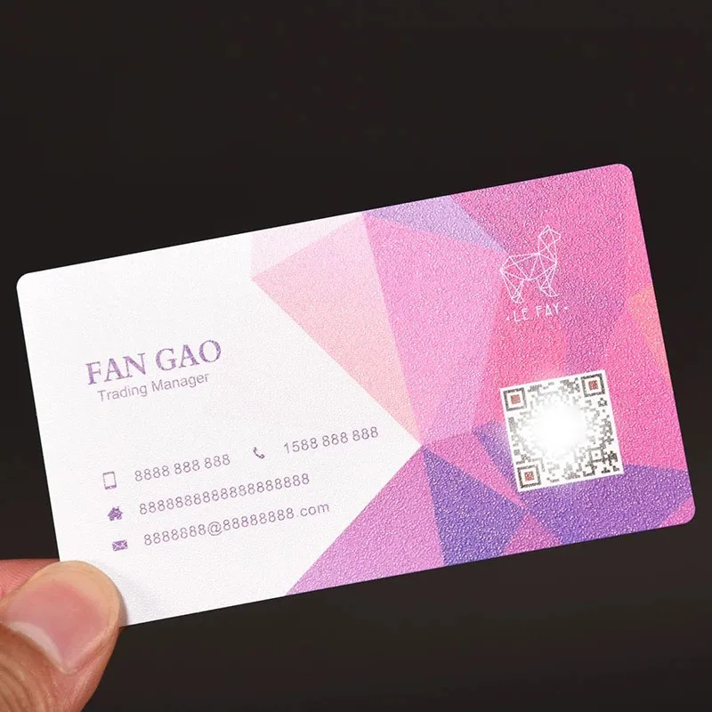 Tarjeta de pvc personalizada Tarjeta de visita Tarjeta personalizada 100 mate Tarjeta de plástico personalizada Tarjetas personalizadas para negocios carbo de pvc personalizado - Imagen 3