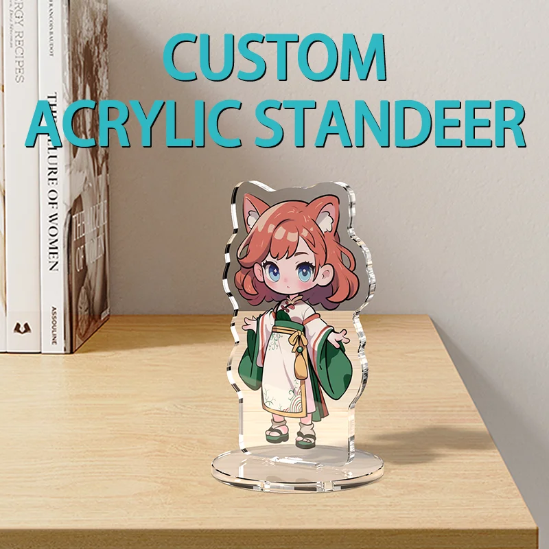 Soporte acrílico transparente personalizado personaje de dibujos animados de Anime personalizado de pie transparente impresión de doble cara foto Standees - Imagen 3
