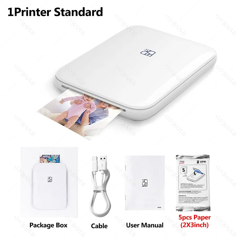Impresora de bolsillo móvil Mni portátil HPRT MT53, impresora fotográfica inalámbrica BT con tecnología Zink, impresora fotográfica en Color de 2x3 pulgadas - Imagen 7