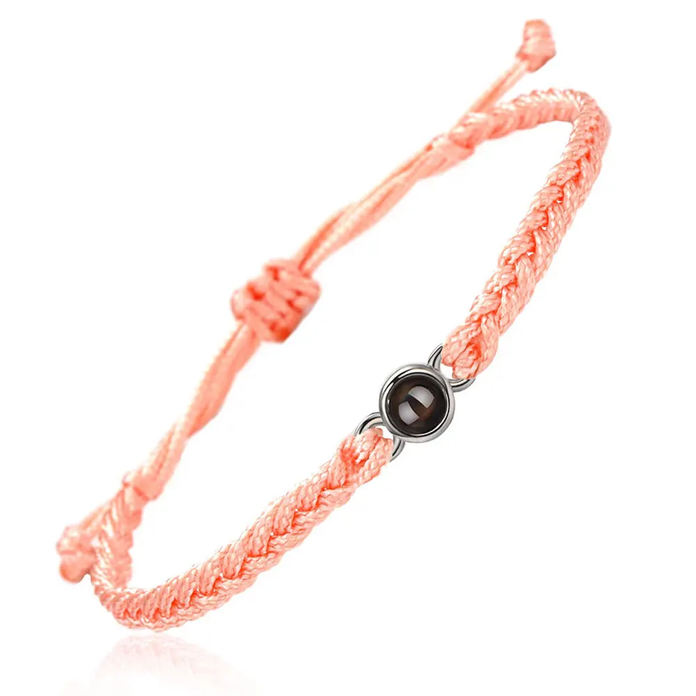 Pulsera de fotos personalizada con proyección de fotos, pulsera de proyección de fotos personalizada tejida a mano, pulsera de memoria, foto al por mayor - Imagen 9