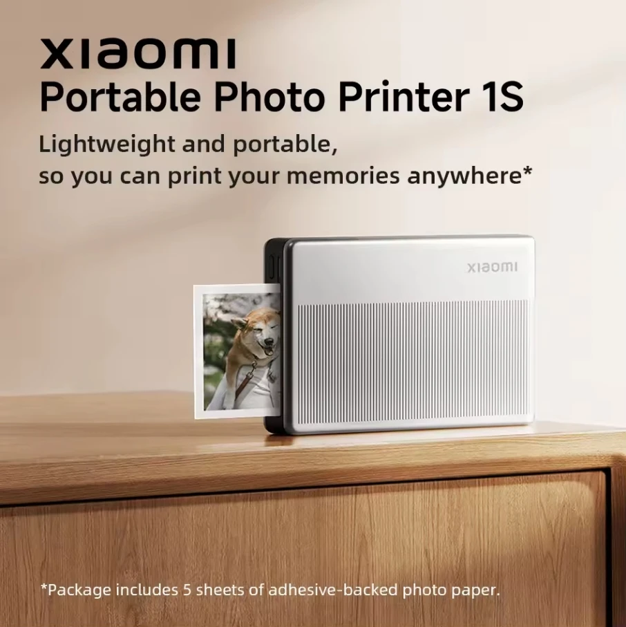 Xiaomi Impresora Fotográfica 1S, Impresora Térmica Portátil con Bluetooth 5,2, Mini Impresora de Foto en Color de 2x3 Pulgadas - Imagen 2
