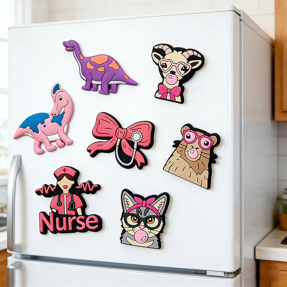 Custom PVC Fridge Magnets Personalized Soft PVC Silicone Magnet For Gift Customized Soft Rubber Refrigerator Magnet As Souvenir - Imagen 6
