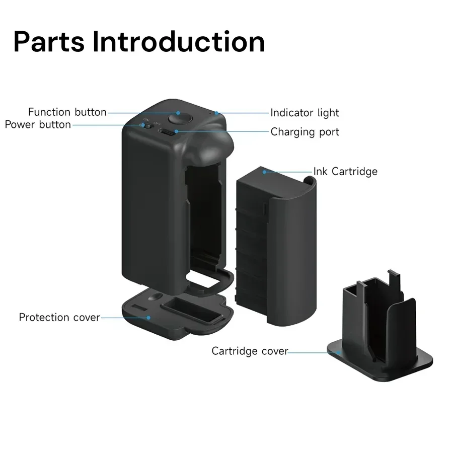EVEBOT PRINTIND Impresora de inyección de tinta industrial portátil Mini impresora inteligente inalámbrica Bluetooth Tinta de secado rápido (tinta permanente) - Imagen 2