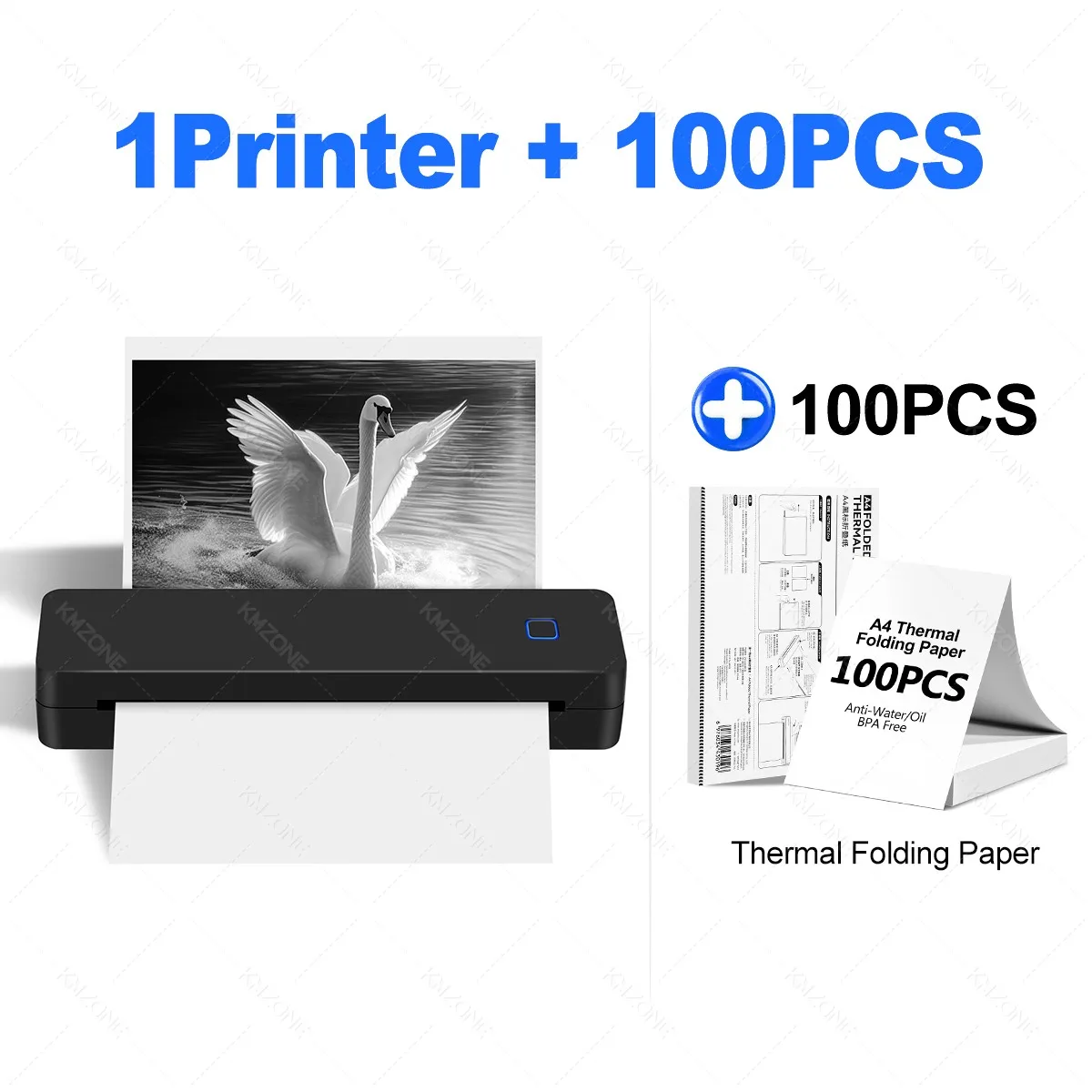 Impresora térmica Bluetooth A4 compatible con tamaños 2 “/3”/4"/A4 Dispositivo de impresión inalámbrico portátil Ideal para viajes Papel térmico A4 - Imagen 7