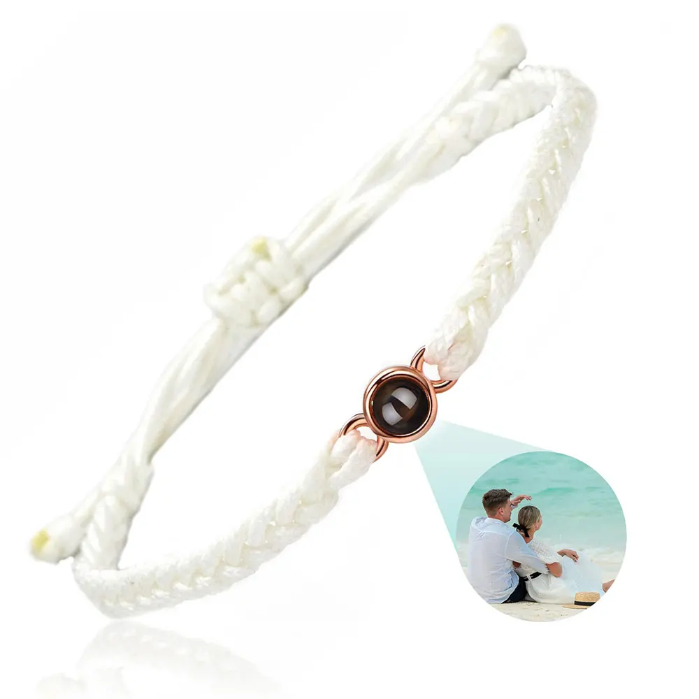 Pulsera de fotos personalizada con proyección de fotos, pulsera de proyección de fotos personalizada tejida a mano, pulsera de memoria, foto al por mayor - Imagen 16