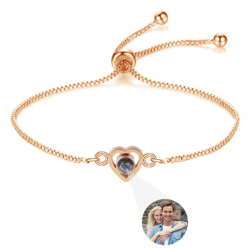 Pulsera con Foto Personalizada, Pulseras con Proyección de Imagen en 100 Idiomas, Te Amo, Pulsera de Acero Inoxidable - Imagen 21