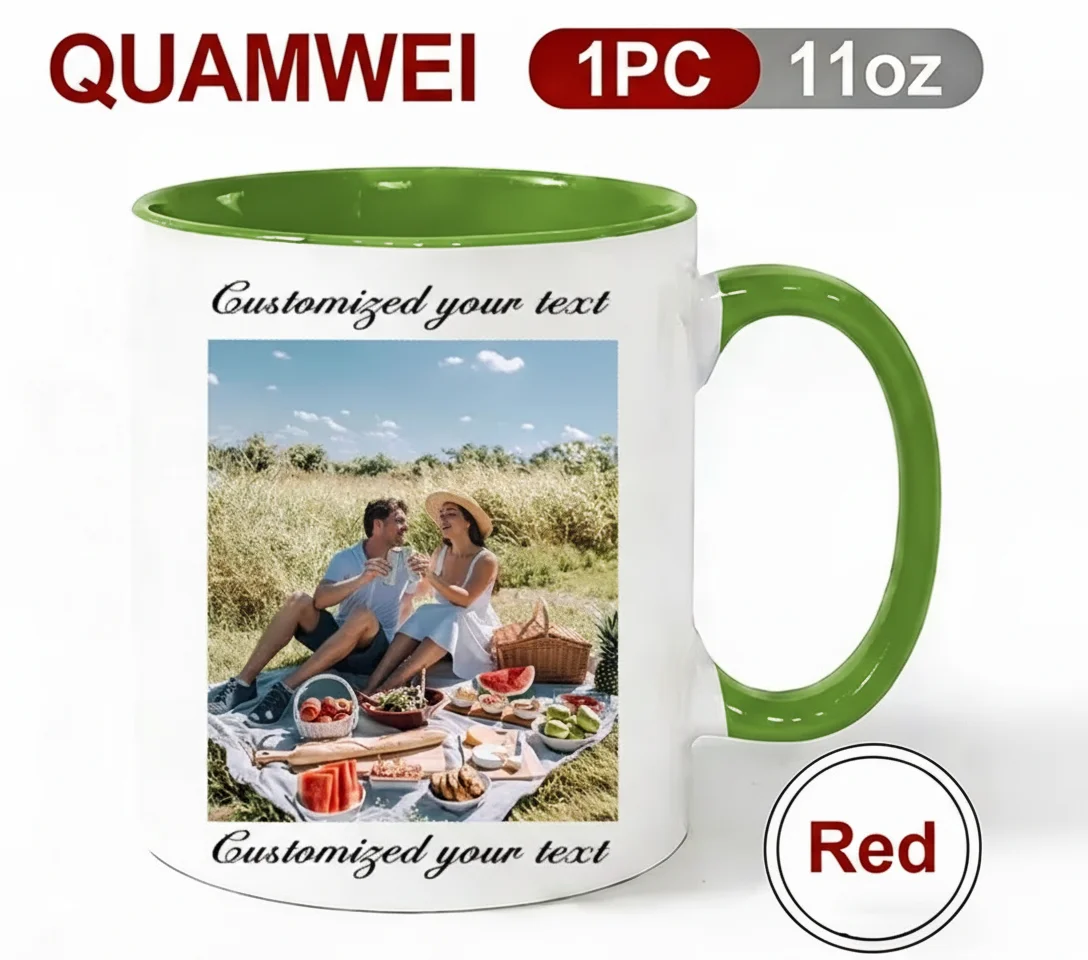 1 customized mug with customizable images and text, perfect for Valentine's Day gift, mother, and the best personalized gift - Imagen 14