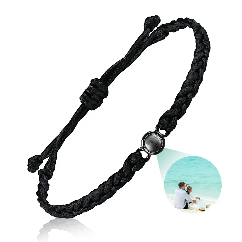 Pulsera de fotos personalizada con proyección de fotos, pulsera de proyección de fotos personalizada tejida a mano, pulsera de memoria, foto al por mayor - Imagen 22