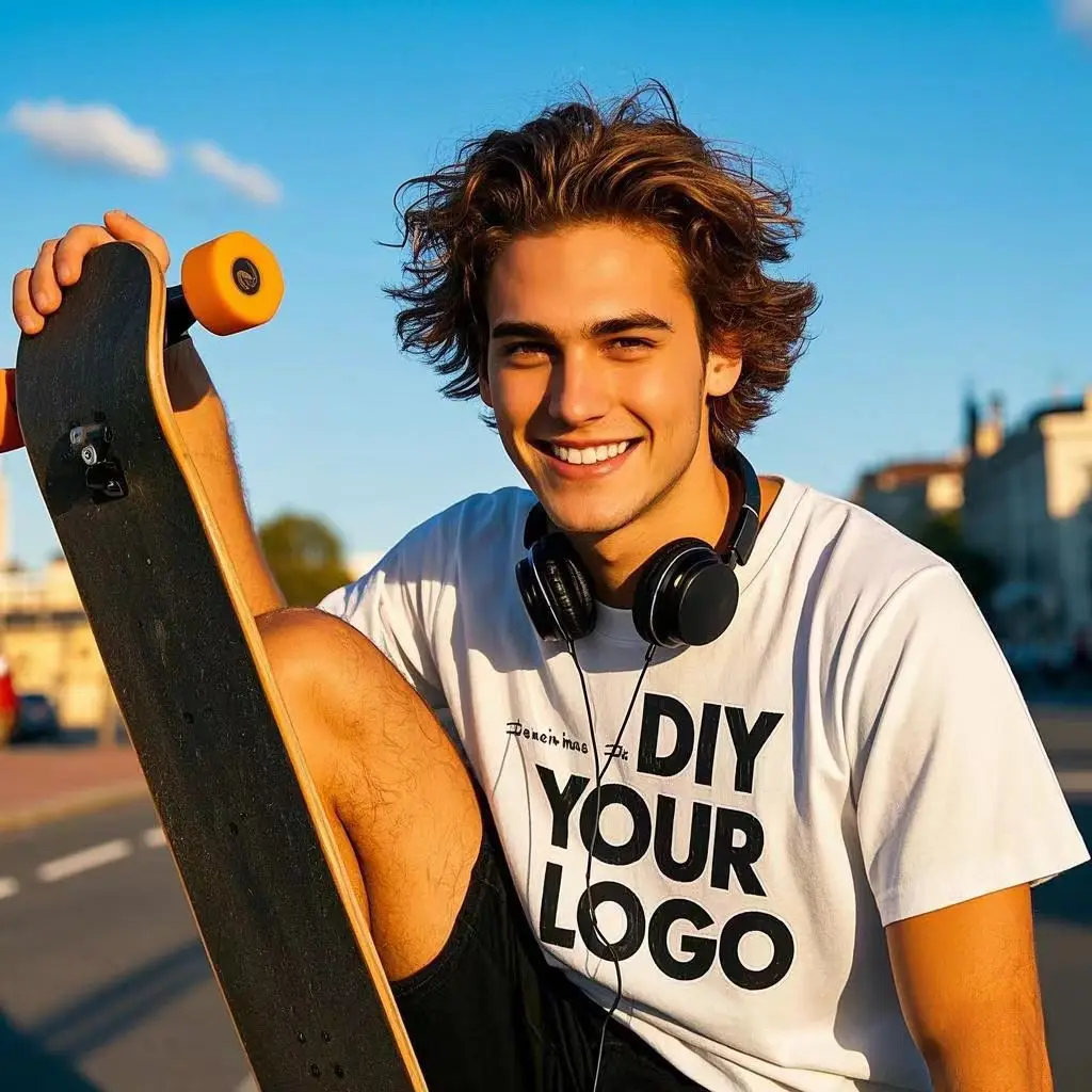 Camiseta personalizada con impresión DTG, camisetas de algodón 100% de 300GSM para hombre, camisetas informales holgadas de alta calidad para mujer, ropa de trabajo superior personalizada - Imagen 5