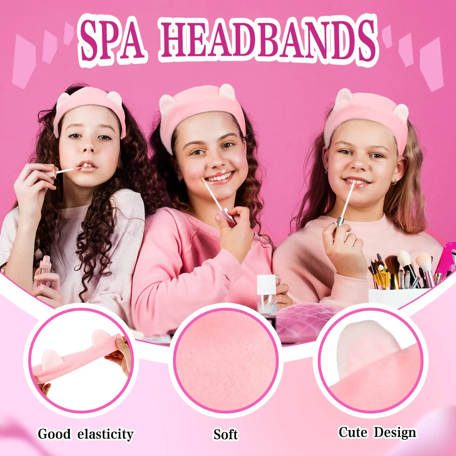 72/6pc Kids Satin Robes Spa Party for Girls DIY Slumber Kimono Robe Sleepover Party Favors with Gift Bags Slippers for Birthday - Imagen 25