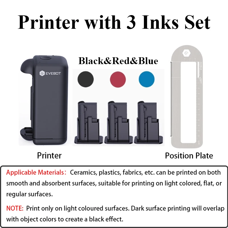 EVEBOT PRINTIND Impresora de inyección de tinta industrial portátil Mini impresora inteligente inalámbrica Bluetooth Tinta de secado rápido (tinta permanente) - Imagen 7