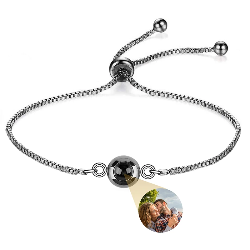 Pulsera con Foto Personalizada, Pulseras con Proyección de Imagen en 100 Idiomas, Te Amo, Pulsera de Acero Inoxidable - Imagen 17