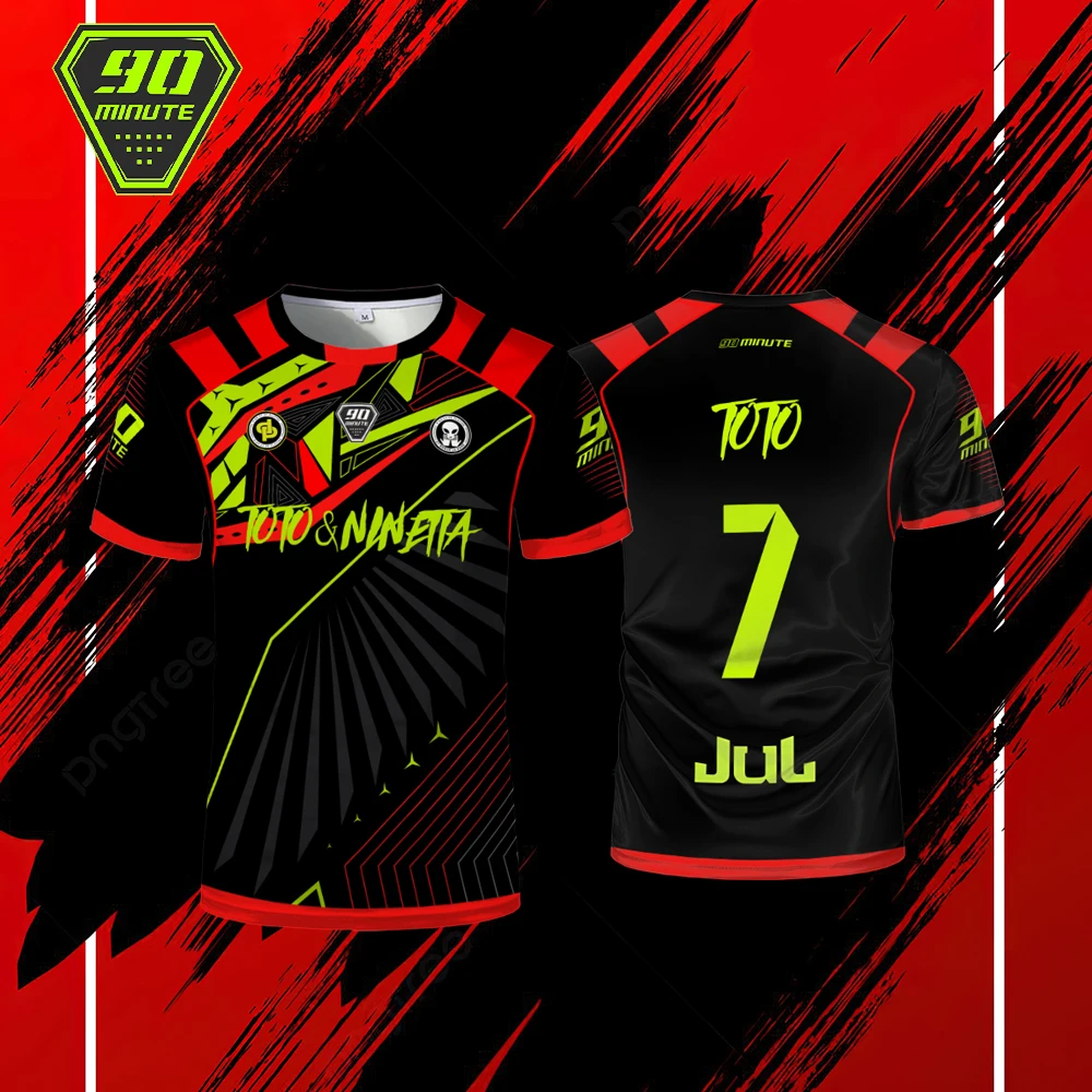 Camiseta de verano Maollot Jul, Camiseta deportiva de 90 minutos transpirable al aire libre, camiseta de fútbol de secado rápido para hombre, compra de Tops personalizados - Imagen 7